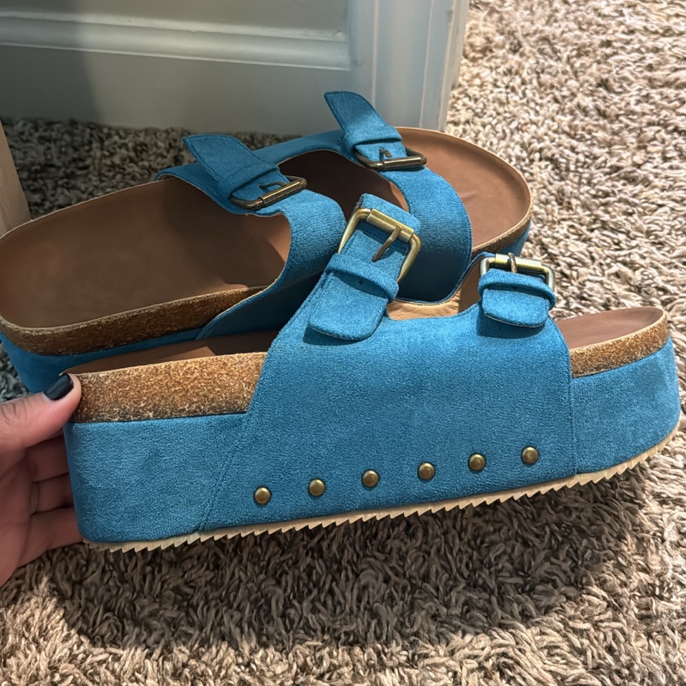 Never worn platform sandals size 10